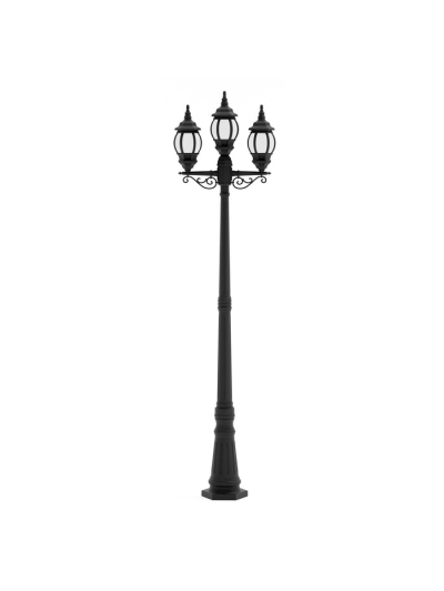Tronic Ornamental Aluminum Bollard LL 906P-20-03-BK