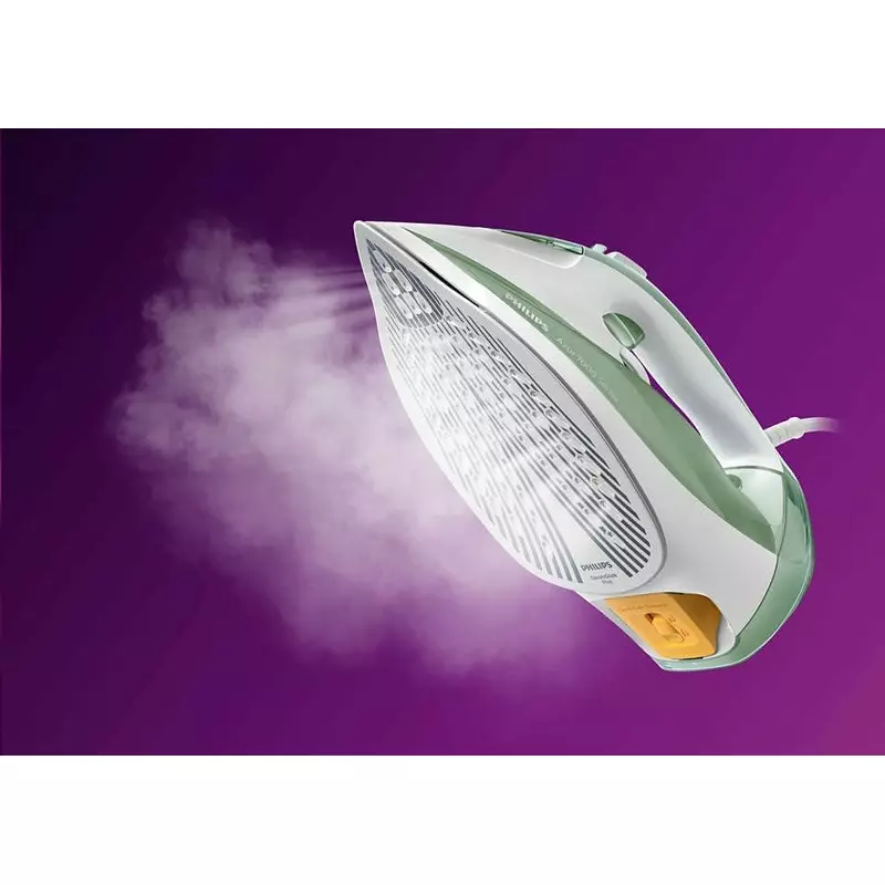 Philips Steam Iron HV 2600W 300ml , 220g Steam Boost, Quick Calc Release and SteamGlide Plus Soleplate, 7000 Series Green DST7012 - Image 7
