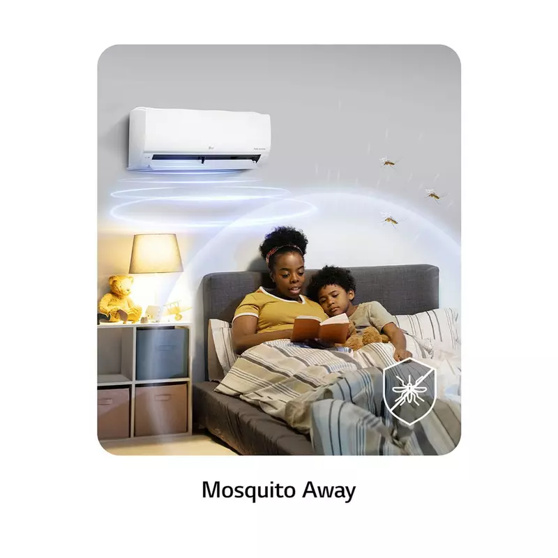 LG Wall-Mount Split Air Conditioner - 18,000 BTU, DUAL Inverter Compressor™, Gen Mode+™, Mosquito Away, Energy Saving, Faster Cooling, S4-Q18KL28E - Image 12