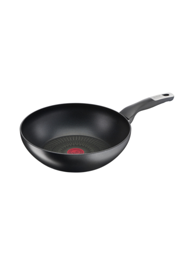 Tefal Unlimited Wok Pan 28cm Titanium Non Stick Anti Scratch All Hobs Safe Non Stick G6 Unlimited Cast Aluminum G2551902