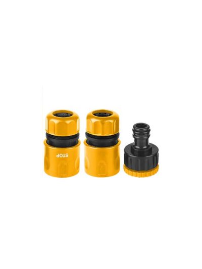 Ingco 3pcs Hose Quick Connectors Set HHCS03122