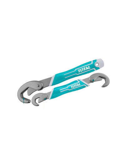 Total Bent Wrench, Double & Single Open End, Chrome Plated TBWS09328
