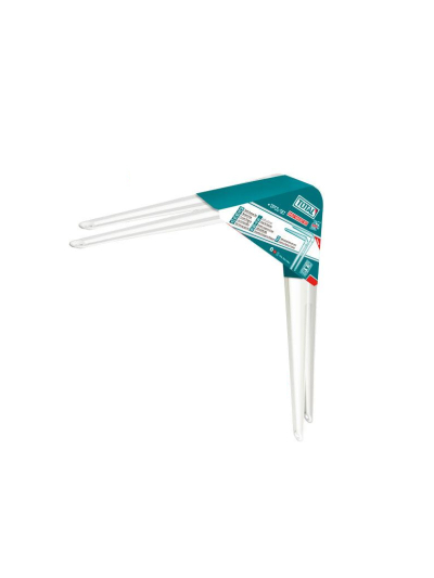 Total Shelf Bracket 2pcs Set 5x6" with 6 Attachment Points, 12 Mounting Screws, White TSB10506
