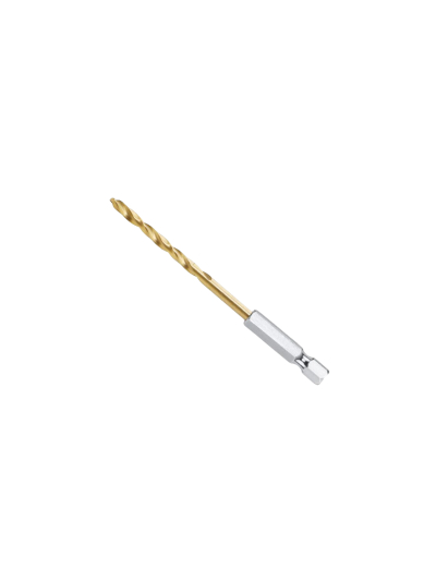 Total HSS Twisted Drill Bit 4mm with Hex Shank, Titanium Finish TAC1140401