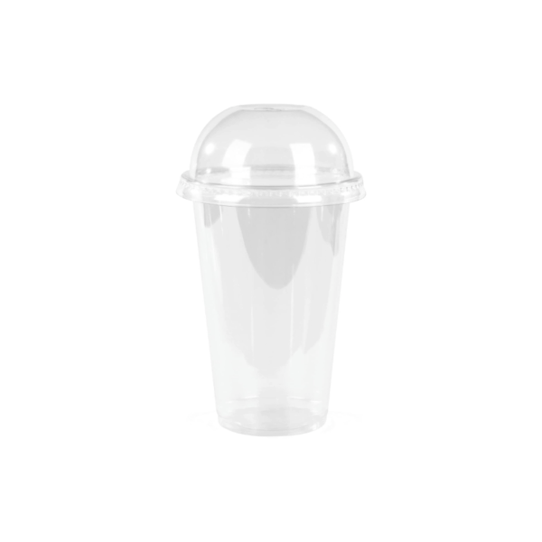 Khaleej Pack Clear Pet Glass 12 OZ with Dome Lid (Pack of 1000) - Image 3