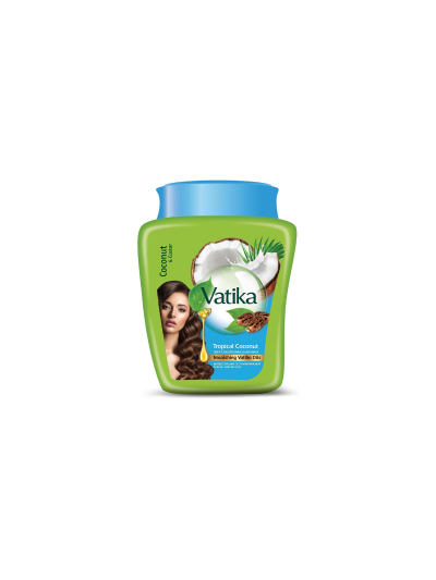Vatika Naturals Hot Oil Treatment Tropical Coconut & Castor Oil for Volume & Thickness 500g