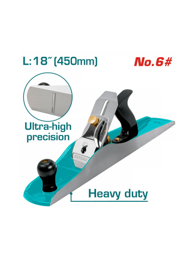 Total Manual Bench Planer 18"/450mm with Solid Brass Cutter Adjustment, Fully Machined and Polished THTP0206