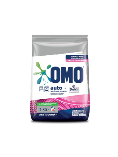 Omo Auto Washing Machine Detergent Powder Extra Fresh 3kg Unbeatable Stain Removal 67640187 (Pack Of 3)