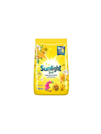 Sunlight Detergent Powder Destiny Yellow 1kg Advanced Stain Removal, Outstanding Whiteness, Long-lasting Freshness 68736727 (Pack of 3)