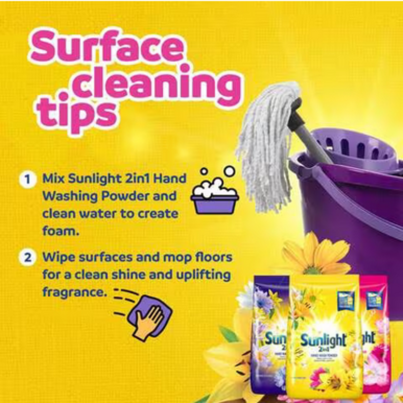 Sunlight Hand Wash Powder Lavender Fresh 3.5kg Advanced Stain Removal, Outstanding Whiteness, Long-lasting Freshness 67810001 (Pack of 3) - Image 4