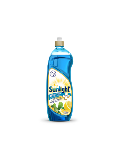 Sunlight Dish Washing Liquid Antibacterial 750ml Sparkling Clean, Eco-Friendly and Time-Saving 68665419 (Pack of 3Pcs)