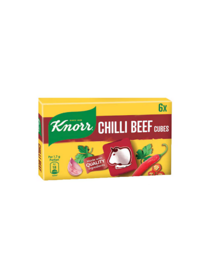 Knorr Chilli Beef Cubes 8g For Delicious Meals Full of Flavour 69748849 (Pack of 3Pcs)