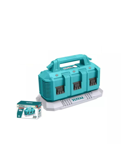 Total 6 Port Cordless Battery Charger 20V 4A, Fits All Total P20S 20V Tools TFCLI2064