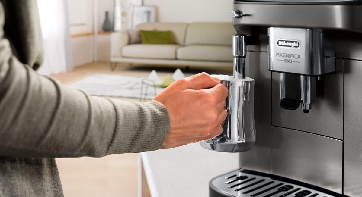 De'Longhi Magnifica EVO Bean to Cup Fully Automatic Coffee Machine Traditional Milk Frother Built In Grinder 100% Arabica Whole Coffee Beans ECAM290.42.TB Titanium & Black - Image 9