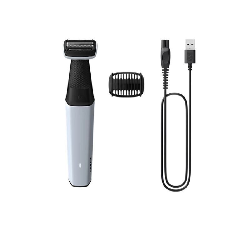 Philips Cordless Bodygroom & Intimate Areas Trimmer, Clinically Tested for Sensitive Skin, 40 min Runtime, Bi-directional Trimmer and 3mm Comb Series 3000 BG3007 - Image 4