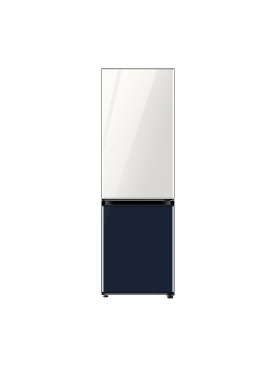 Samsung Refrigerator Glam 339L with Digital Inverter, Flat Design, Bottom Freezer, Bespoke, Metal Cooling, LED Lighting, DIT White and Navy RB33T307029