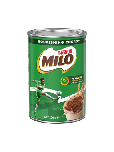 Nestle Milo Chocolate Milk Powder Active-Go, Low GI, Source of Protein, 8 Vitamins & Minerals, 200g Tin