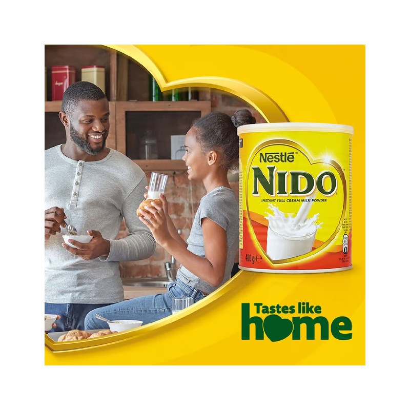 Nestle Nido Milk Powder, Fortified, Rich in Fiber, Immunity - Iron, Zinc, Vitamins A,C & D 900g Tin - Image 2