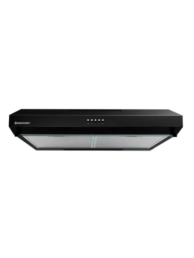 Westpoint Hood Cooker 60cm, 3-Speed Extraction, LED Lighting, Black Glass Finish WEQ-6517.PMN