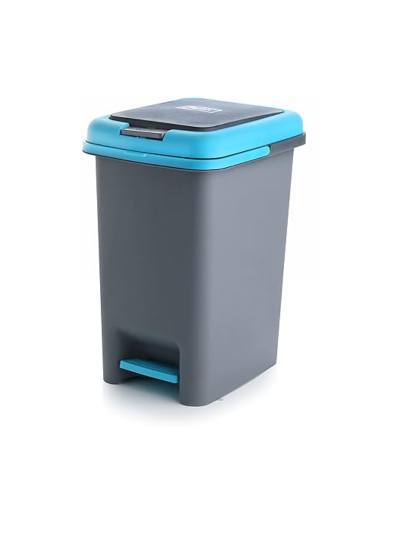 Apex Push and Pedal Dustbin 6.5l Capacity Plastic Lightweight Unbreakable 450445