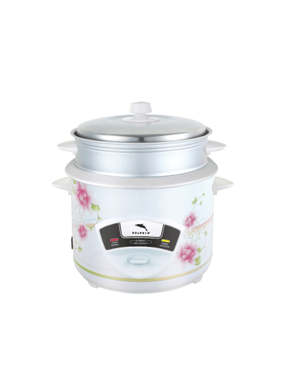 Dolphin Rice Cooker 2.2 Liters, 900W with Non-Stick Pot RC03