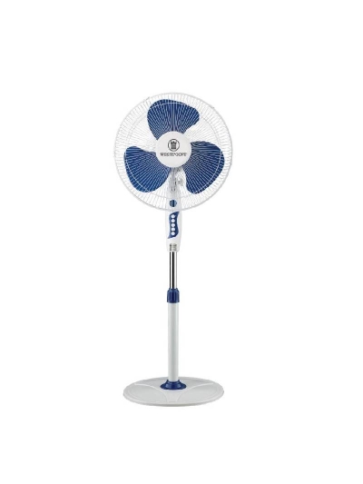 Westpoint Stand Fan 16" Adjustable Height, High Performance Motor, 3 Speed Settings, Oscillation, White WSUS-1624.O