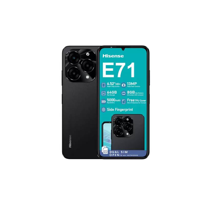Hisense mobile phone E71 Sleek Design 4000mAh 4G LTE, 6.52-inch IPS TFT screen, Resolution: 1600 x 720 pixels , Supports 10W charging, Bluetooth 5.0 - Image 3