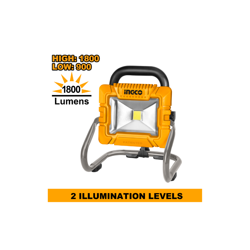 Ingco Cordless Portable LED Work Lamp 20W with High & Low Lumen Setting CWLI2025 - Image 6