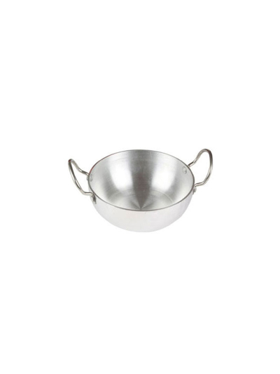 Nadstar Aluminium Classic Karai 7.30" No2 Heavy Base Aluminum Kadai Deep Frying Kadai with Handle for Kitchen
