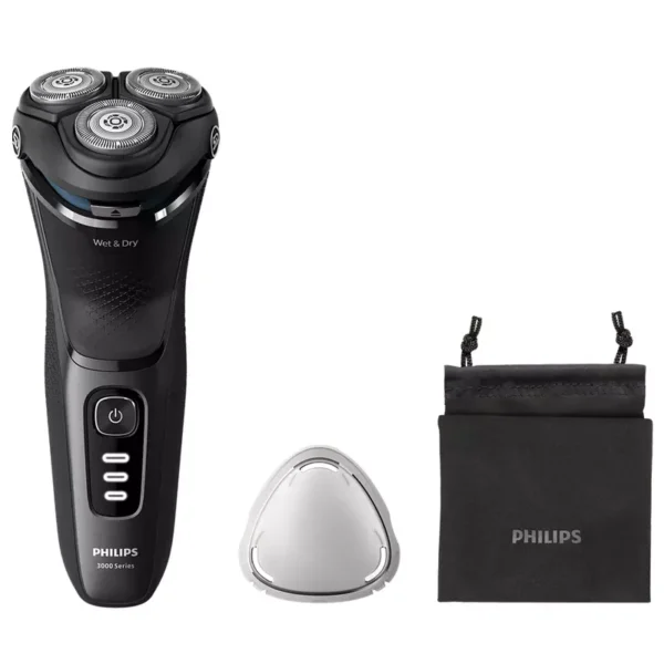 Philips Electric Cordless Shaver, 5D Pivot & Flex Heads, PowerCut Blades, Anti-Corrosion Shaving System, Shave Wet & Dry 3000X Series Grey S3244 - Image 3