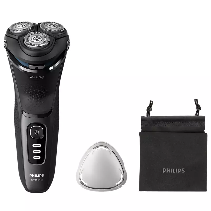 Philips Electric Cordless Shaver, 5D Pivot & Flex Heads, PowerCut Blades, Anti-Corrosion Shaving System, Shave Wet & Dry 3000X Series Grey S3244 - Image 3