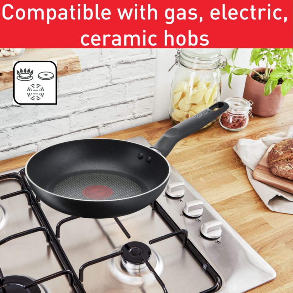 Tefal Super Cook Frypan 30cm Non Stick Thermo Signal 100% Safe Frying Pan Black Aluminium B4590784 - Image 6