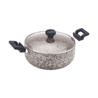 Orange Casserole Stone Finish Nonstick 22cm with Toughened Glass Lid ONSC402