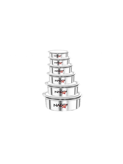 Nadstar Aluminum Sufuria 6pcs with Lid 14-16-18-20-22-24 Cookware Set Tope Cooking Pot with Lid for Commercial Use - Kitchen Heavy Duty