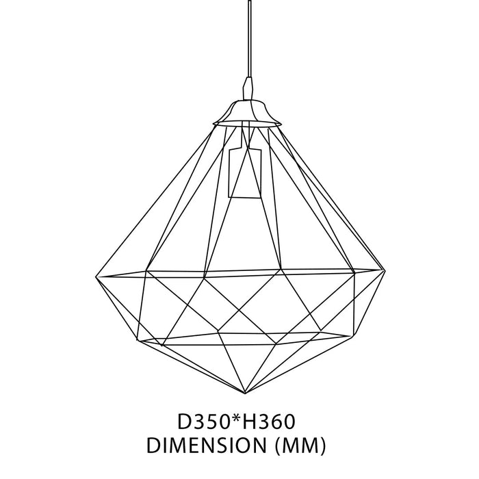 Tronic Diamond Cage Pendant Lamp - Image 2