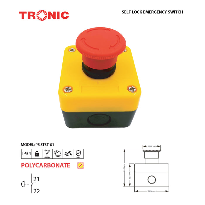 Tronic Push Button Emergency Stop Station - Image 3