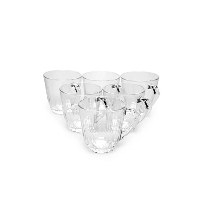 Pasabahce Mercan Mugs 160ml 6pcs Crystal Look, Refined Design and Dishwasher Safe 55733 - Image 3