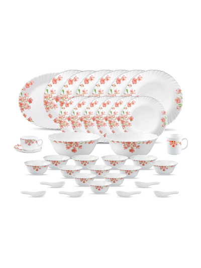 La Opala Dinner Set Aster Pink Classique 47 Pieces LP047