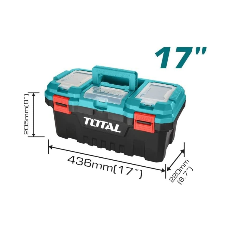 Total Tool Box 17" PP Plastic Buckle Empty TPBX0171 - Image 2