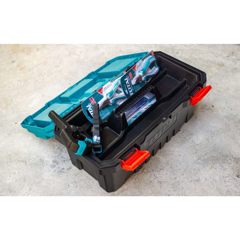 Total Tool Box 17" PP Plastic Buckle Empty TPBX0171 - Image 9