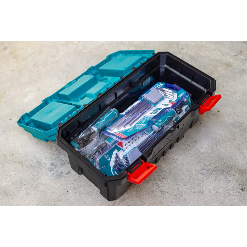 Total Tool Box 17" PP Plastic Buckle Empty TPBX0171 - Image 8