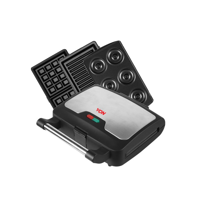 VON Sandwich Maker 760W 4in1 Sandwich, Grill, Waffle & Donut, High Quality Non-Stick Plates, Auto Temperature Control VSSP 8A MCX - Image 2