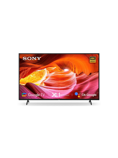 Sony Bravia 55" LED 4K Ultra HD Smart Google TV with Alexa Compatibility, X1 4K Processor, 4K X Reality Pro, Motion Flow XR200 Engine, Bluetooth Connectivity Black KD-55X75K
