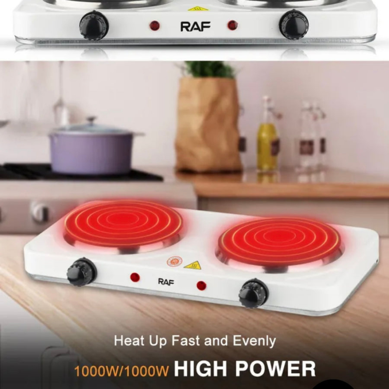 RAF Hotplate 1000W Double, Uniform Heat, Simple Operation R.8020 A - Image 4