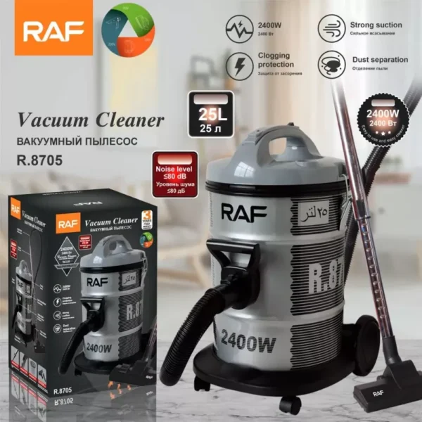 RAF Vaccum Cleaner 21L 2400W Dry Clogging Protection, Strong Suction, Dust Separation R.8705 - Image 15
