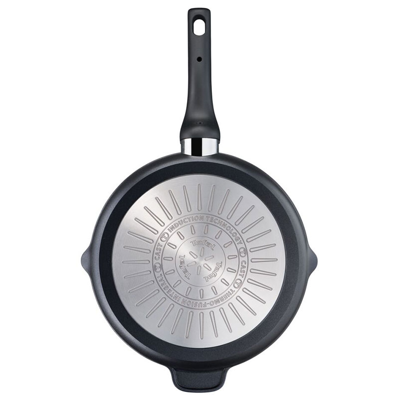 Tefal Unlimited Grill Pan 26x26CM Titanium Non Stick Anti Scratch Safe Non Stick G6 Unlimited Round Grillpan With Pouring Edge Frying Pan Black Cast Aluminum E2294074 - Image 4
