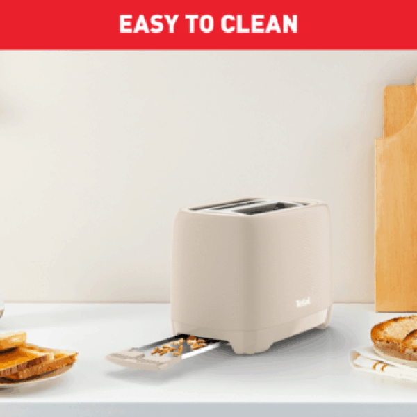 Tefal Morning 2 Slot Toaster 850W with Bun Warmer 7 Browning Levels Stop Function Plastic Body TT2M1B27 - Image 6