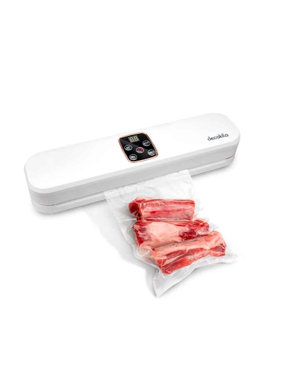 Decakila Vacuum Sealer Machine 100W One Touch Operation 60KPa Air Sealing Machine for Food Preservation Dry & Moist Sealing KETT039W