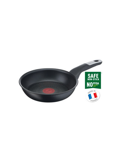 Tefal Unlimited Frypan 24cm Titanium Non Stick Anti Scratch All Hobs Safe Non Stick G6 Unlimited Cast Aluminum G2550402