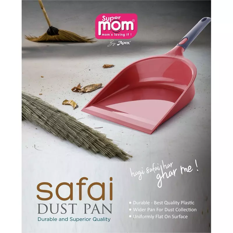 Supermom Safai Dust Pan Plastic Material with Handle 573683 - Image 3